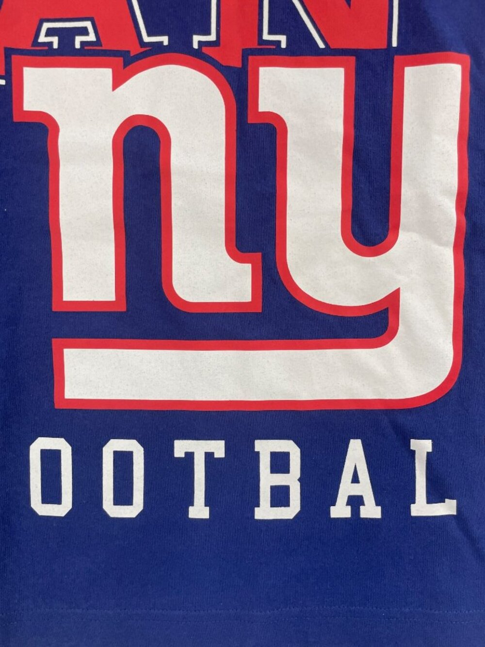 '47 New York Giants NFL Team Apparel Royal Blue boxy Crop Tee Women's Size S NWT - Picture 3 of 7